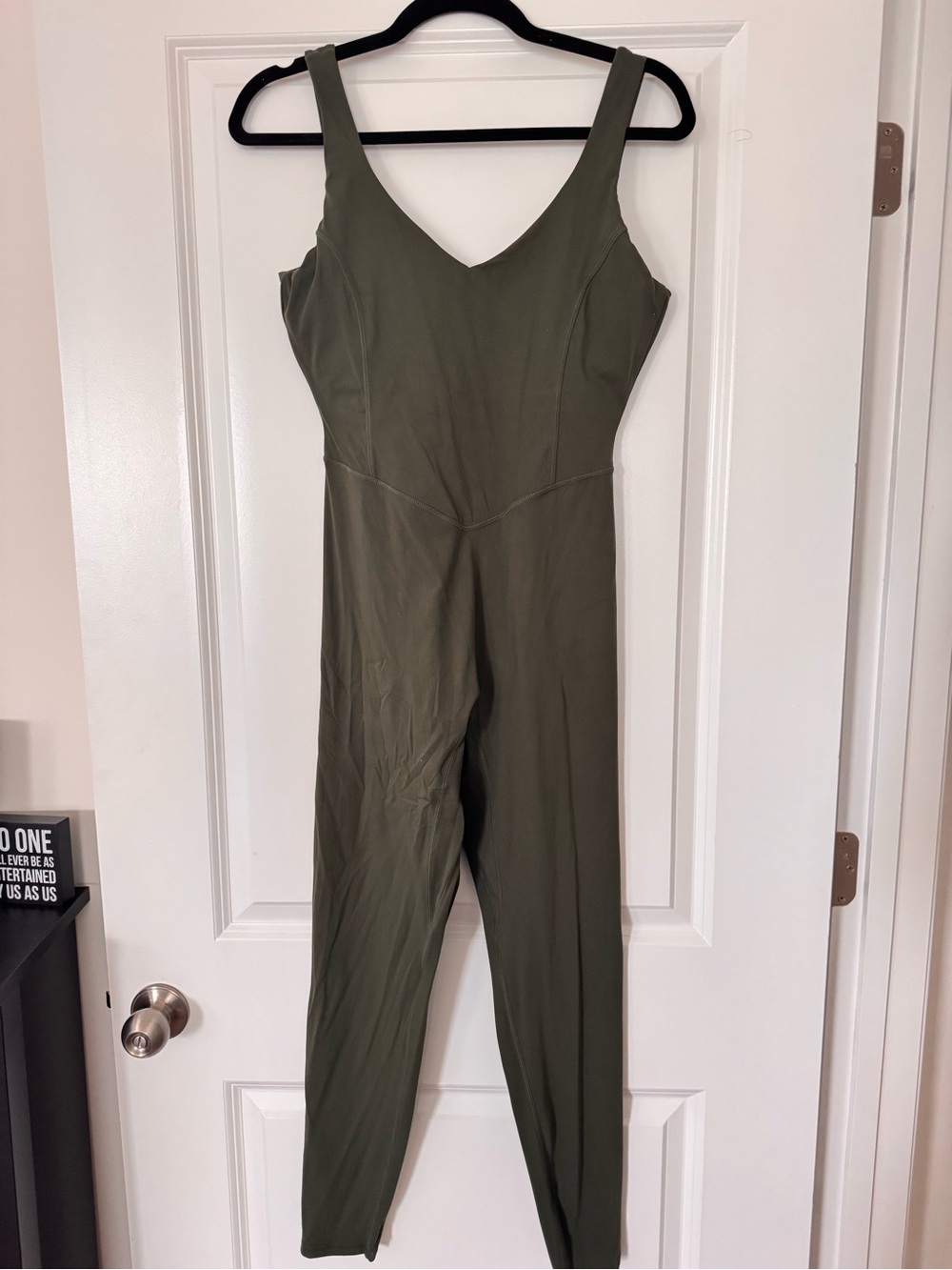 Vitality Sleeveless Olive Green V-Neck Jumpsuit